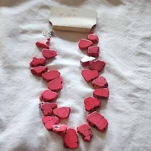 Erica Lyons Vibrant Pink Stone Necklace